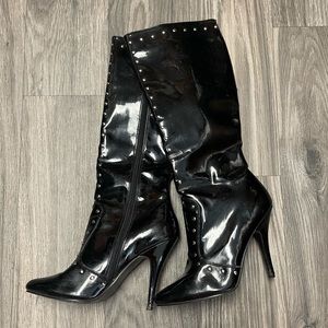 black knee high boots